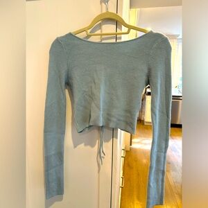 Debut grey/blue crop sweater size s/m